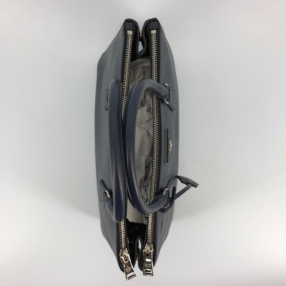 Prada Saffiano Lux Double-Zip Tote, Baltico - Picture 3 of 8